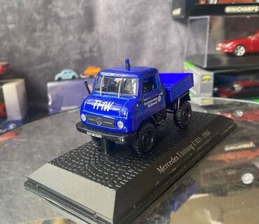 metbex tavan modelleri: Коллекционная модель Mercedes-Benz Unimog U411 Technical Relief blue — 10