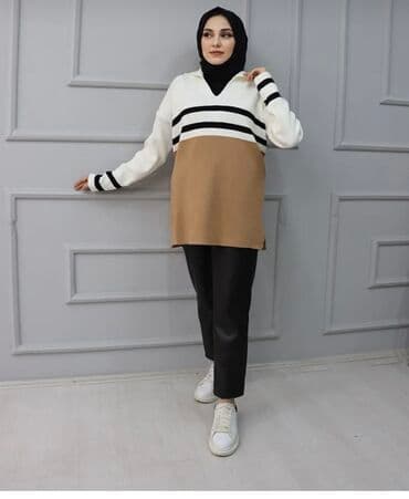 женские свитшоты с принтом: 15manat! Standart ölçü tunika təzədir sifarişlə gəlib — 1