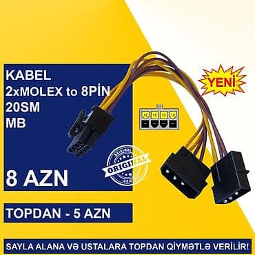 notebook satiram: Kabellər "4/8/24pin/MOLEX CPU/MB Original" SAYLA ALANA VƏ USTALARA — 10