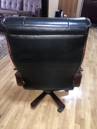 купить кресло для офиса: Rahat ofis kreslosu – klassik dizayn - Material: qara eko‑dəri — 3