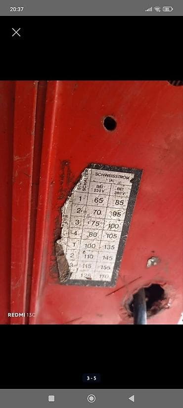 desti: Qaynaq aparatı (transformator tipli), portativ korpusda, qırmızı metal — 4