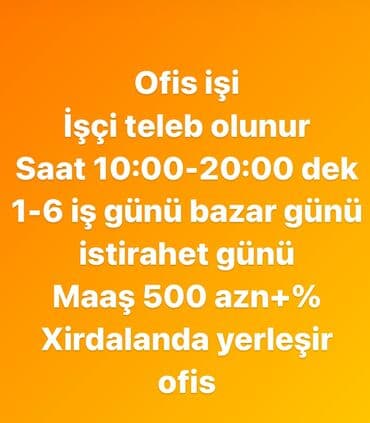 qebelede surucu isi: Çağrı mərkəzi operatoru tələb olunur — 1