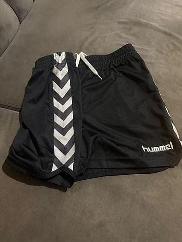 kişi pencekleri: Hummel idman şortu - Rəng: qara, yan panellərdə ağ/boz “chevron” — 1