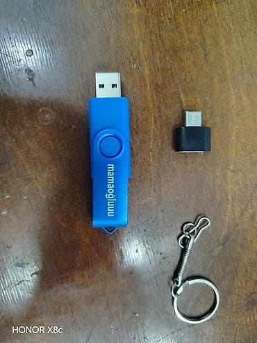 sd kartlar: USB fleş yaddaş + OTG adapter dəsti 64gb yaddas isdifadə edilmiyib — 3