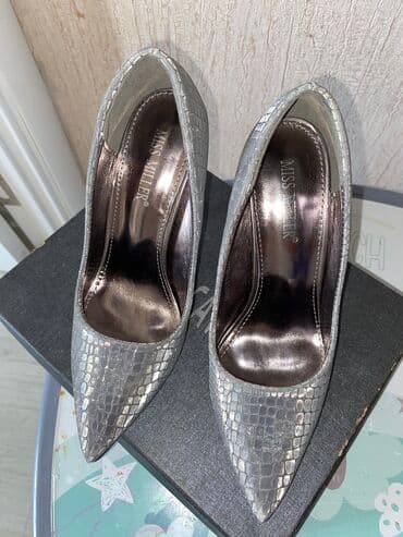 зеленые туфли: Туфли, Размер: 37, цвет - Серебристый, Новый — 6
