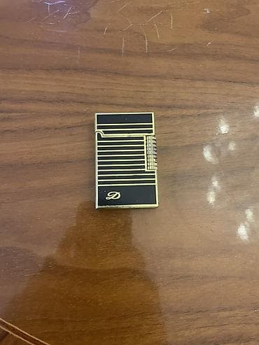 S.T. Dupont tərzində klassik qazlı çaxmaq. - Qara lak örtük və