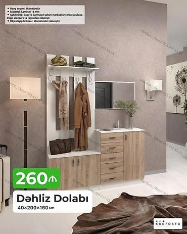 skafi: Dəhliz dolabı, kompakt və funksional quruluşu ilə giriş sahəsi üçün — 1