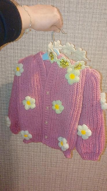 Məhsul: Əl işi uşaq trikotajları - Model 1: Çəhrayı rəngdə qalın