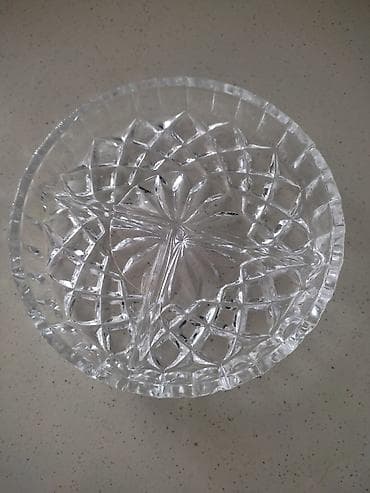 Çərəz, ləbləbi, şirniyyat qabı - Material: qalın, şəffaf şüşə