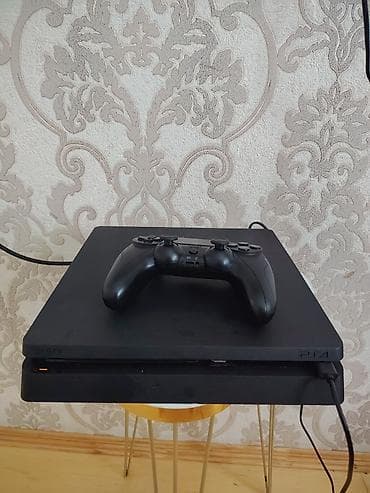 tv wifi qosmaq: PlayStation 4 Slim oyun konsolu (Sony PS4 Slim), mat qara rəng. - — 2