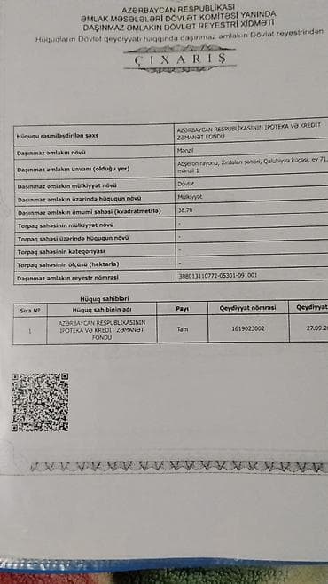 Xırdalan, Qulubiyyə küçəsi, ev 71, mənzil 1 ünvanında mənzil. -