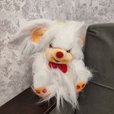 Alfa Romeo: Təzə Ağ tüklü yumşaq oyuncağ ayı/siçan fiquru - Material: yumşaq — 1