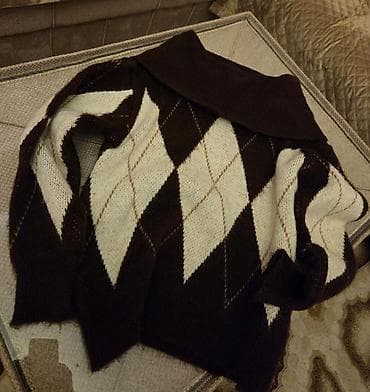 Куртки: Argentinalı naxışlı isti sviter - Model: Argyle (romb naxışlı) - — 2