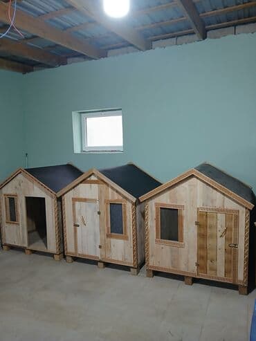 it ucun paltarlar: Taxta it evləri yeni yığılıb qiymət 35 dən başlayır — 2