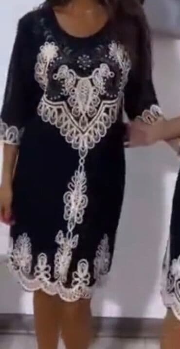 toy donlari qisa: Qara vishivkali ve muncuqlu biserli hem gundelik hemde ziyafete — 1