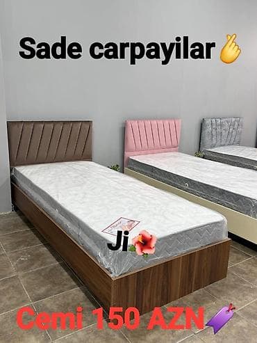jasmin: Bazasiz madel carpayi 🏷️Cemi 150₼ Matras daxil ✓Reng secimi movcutdur — 2