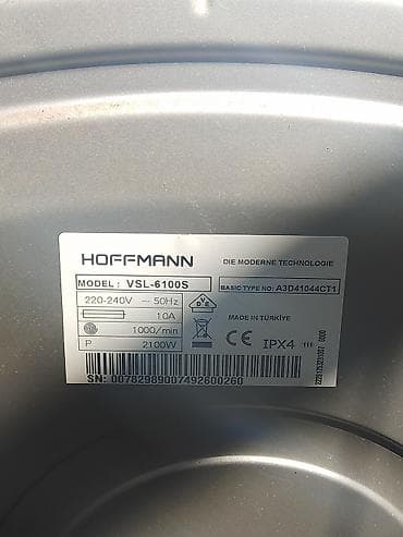 Hoffmann paltaryuyan maşın – model VSL-6100S Texniki məlumat: - Ön — 2