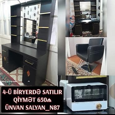 Gözəllik salonu üçün 4-lü dəst. Tərkib: - Geniş güzgülü vizaj/saç