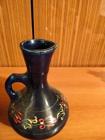 şüşə banka istehsalı: Rəng - Göy, Keramika, 4, 1,5 bucket volume l, SSRİ — 2