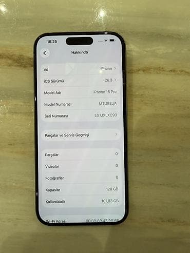 iphon 10: IPhone 15 Pro, 128 GB, Gümüşü, Face ID — 2