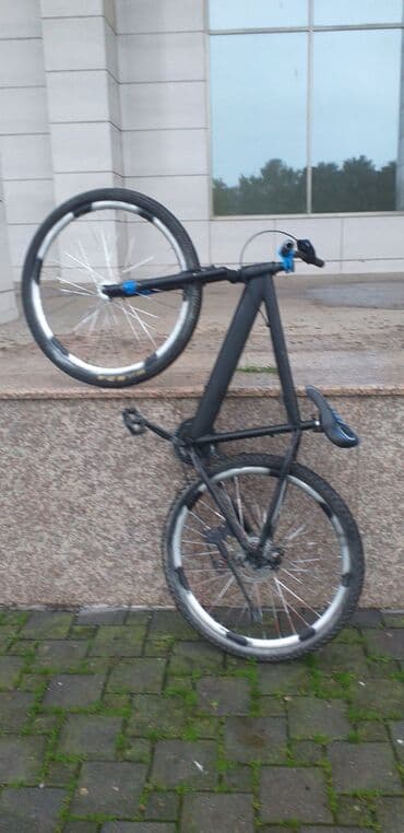 айгюн меджидова тесты 1 класс: MTB tipli velosiped - Rəng: mat qara, mavi detallarla - Çərçivə — 2