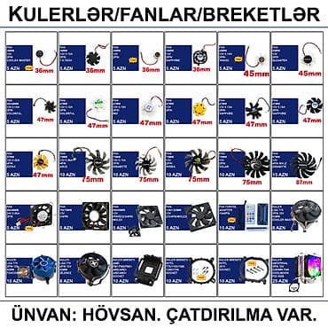 prosessor amd: Kulerlər/Fanlar/Breketlər 📍Ünvan: Bakı şəh, Suraxanı ray, Hövsan qəs — 1