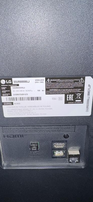 hisense infinity e9: 55-60 düym diaqonallı Smart TV - LG-55UR80006LJ - Nazik çərçivəli — 2