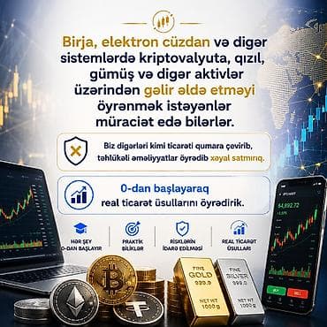0-dan başlayaraq real ticarət üsulları öyrədilir. Siz biliklərə — 1