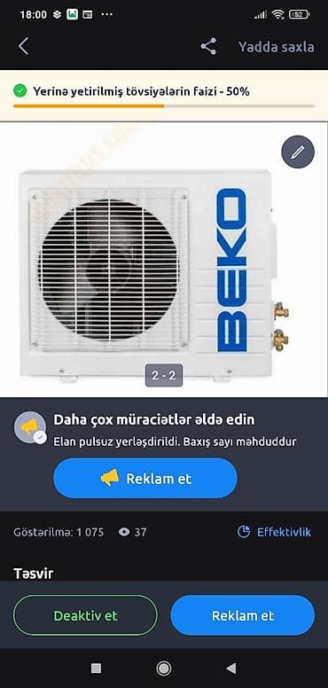 Elektronika: Beko kondisioner üçün xarici blok - Brend: Beko - Tip: Split — 1