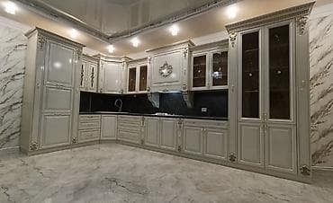 saloglu mebel qiymetleri: Klassik üslubda L formalı mətbəx mebeli dəsti - Rəng: krem/ivori — 6