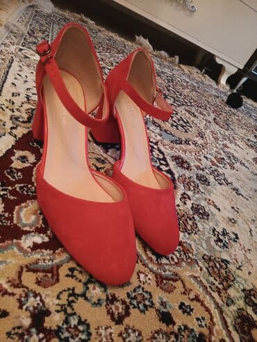 зеленые туфли: Туфли, Размер: 39.5, цвет - Красный, Новый — 1