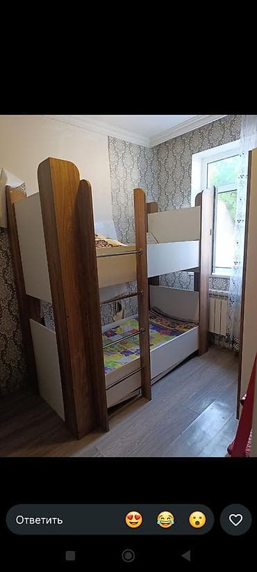qoz: Oğlan və qız üçün, İşlənmiş, 2 təknəfərlik çarpayı, Dolab — 2