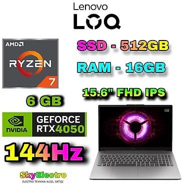 mini pc computer: Yeni Lenovo LOQ, 15.6 ", AMD Ryzen 7, 512 GB, Pulsuz çatdırılma, Rayonlara çatdırılma, Ödənişli çatdırılma — 1