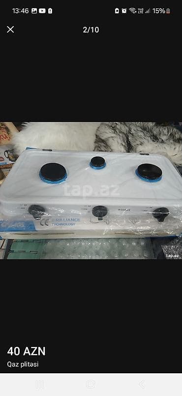 qaz piletesi: Qaz sobası Stolüstü, 3 gözlü, Yeni — 6