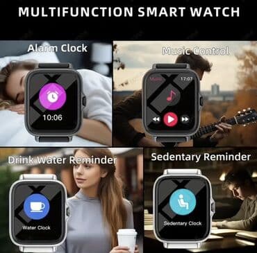 ev zengi: Yeni, Smart saat, Smart, Sensor ekran, rəng - Qara — 8
