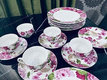 cay dasi satisi: Çay dəsti, rəng - Çəhrayı — 6