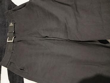 svitir: Qara klassik şalvar – kəmərli - Rəng: tünd qara - Model: düz kəsim — 4