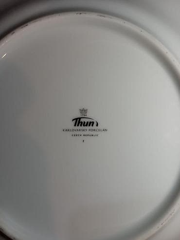 cex xrustali: Boşqablar, 1 əd, rəng - Qızılı, Farfor, Çexiya — 3