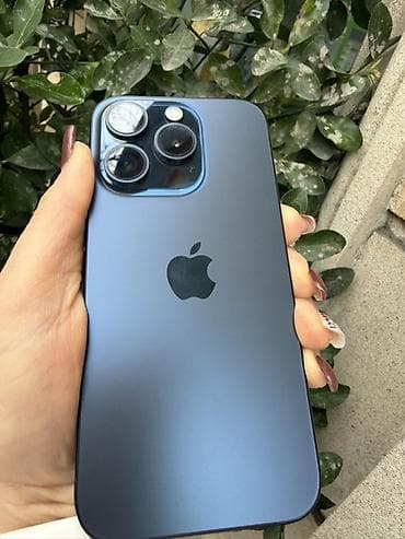 IPhone 15 Pro, 512 GB, Blue Titanium, Barmaq izi, Face ID