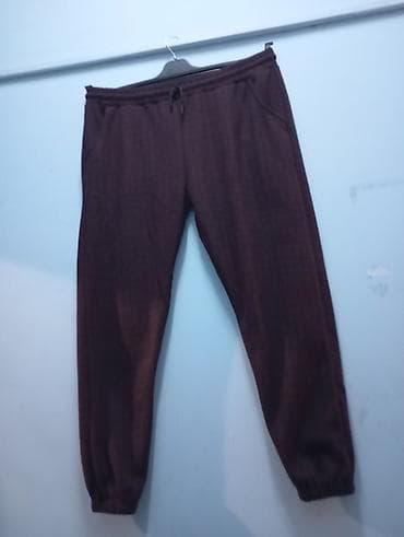 klassik şalvar: Qadın üçün palto parçasından isti və rahat cibli beli rezinlidir — 8