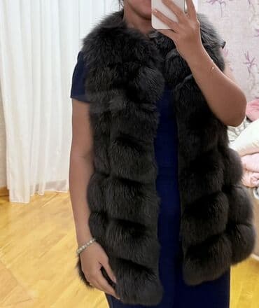 tikdirmek ucun don modeli: Boz rəngdə xəz jiletka - Model: qadın xəz jiletkası - Rəng: tünd boz — 1