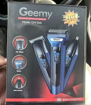 Geemy GM-566 3‑in‑1 şarjlı ülgüc və trimmer dəsti Xüsusiyyətlər: - 3