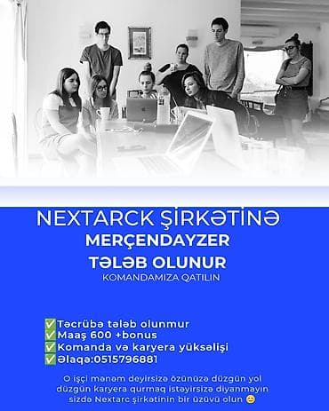 villada iş: Nextarck şirkətinə merçendayzer tələb olunur təcrubə tələb olunmur — 1