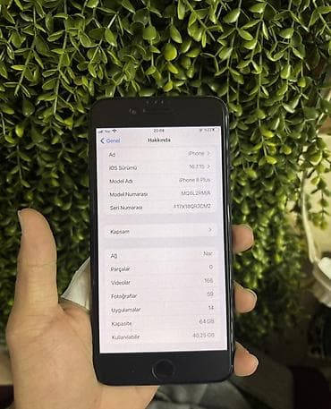 apple iphone 5s: IPhone 8 Plus, 64 GB, Space Gray, Simsiz şarj — 3