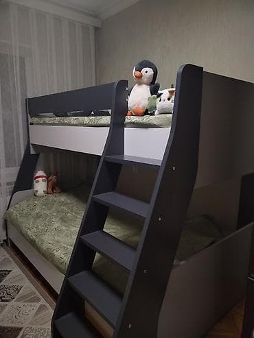 Oğlan və qız üçün, Çarpayı, Matras ilə, Siyirməsiz, MDF — 1
