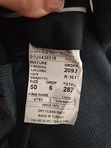 brend geyimlər: Klassik kişi kostyumu – Utes (Since 1972) - Parça: Super 130’s — 5