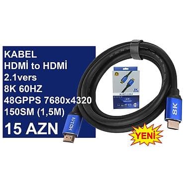 yeni modem: HDMİ Kabellər ⭐Type-C (USB-C) to HDMİ 2.0vers 1,8m 4K 60HZ – 25 AZN — 4