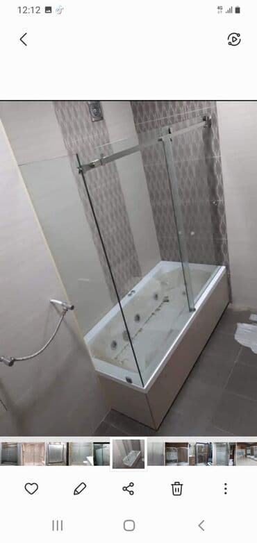 hamam ucun duş kabinleri: Yeni Arakəsmə, Düzbucaqlı, Pulsuz çatdırılma — 17