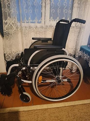 Manual əlil arabası - Yüngül və möhkəm metal konstruksiya - Qatlana — 2