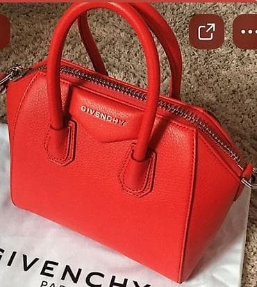 Сумки: Givenchy Antigona Mini – qırmızı rəngli qadın çantası - Rəng: parlaq — 3